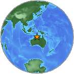 Earthquake location -15.5269S, 129.2734W