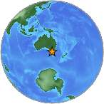 Earthquake location -38.102S, 145.442W
