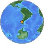 Earthquake location -42.8801S, -74.3317W