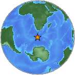 Earthquake location -52.4406S, 17.9522W