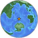 Earthquake location -49.3281S, 69.6089W