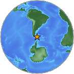 Earthquake location -56.43S, -58.8981W