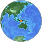 Earthquake location -3.954S, 127.2615W