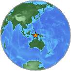 Earthquake location -7.2254S, 128.5081W