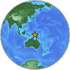 Earthquake location -2.7488S, 138.2257W