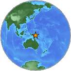 Earthquake location -3.2749S, 146.5103W
