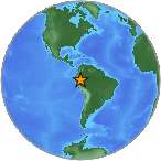 Earthquake location -5.6531S, -76.948W