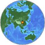 Earthquake location 35.6776S, 106.414W