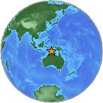 Earthquake location -8.1898S, 129.7803W