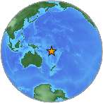 Earthquake location -16.4709S, 168.4744W