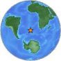 Moderate earthquake, 5.4 mag has occurred near southern Mid-Atlantic Ridge