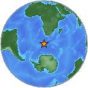 Moderate earthquake 5.4 mag, southwest of Africa